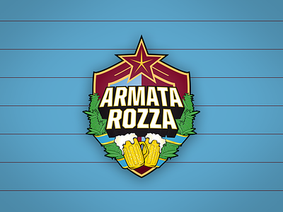 Football Team Logo Armata Rozza armatarozza beer blue cyan football futbol grenade logo soccer weed