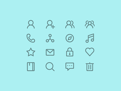 Some Rounded Line Icons