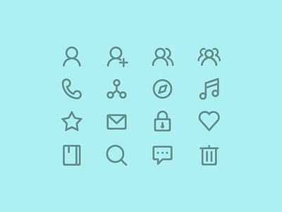 Some Rounded Line Icons icon icons line lock rounded simple star trash user