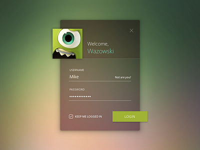 Daily UI  #001 - Login Monster