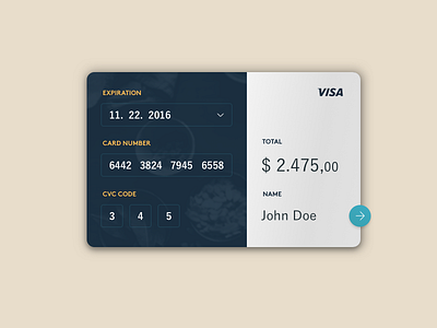 Daily UI #002 - Credit Card