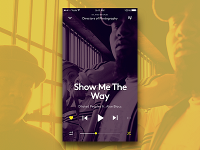 Daily UI #009 - Music Player 009 daily dilated music peoples player ui violet yellow
