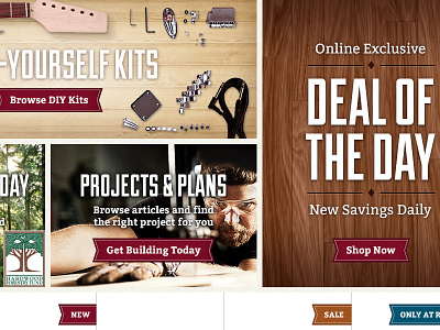 More Rockler home page design