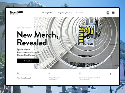 Comic Con Concept. Daily UI. Day 06. comic con company website design event marketing minimalism services typogaphy ui uiux user experience user interface design ux web interfaces website