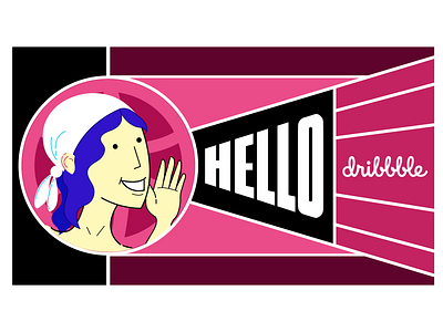 Hello 2d debuts firstshot hello illustraion inspiration rodchenko vector