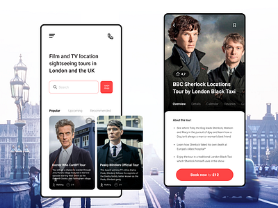 Brit Movie Tours Mobile Concept