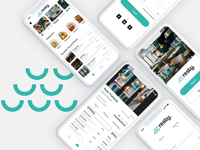 Resty - best restaurant reservation app app application design food mobile restaurant ui ux