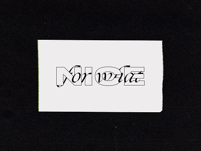 NICE FOR WHAT? // Typeface inspired by @paido_dww