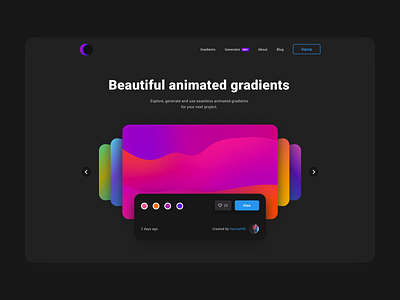 Animated Gradients animation colors concept design generator gradients header interface motion ui ux website