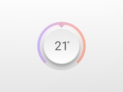 Thermostat design figma skeuomorphic thermostat