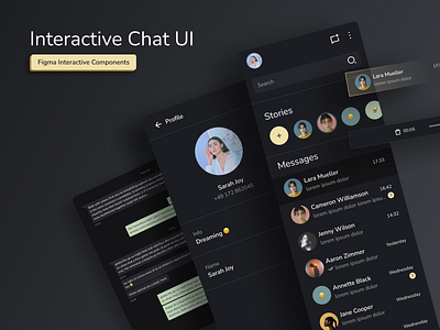 Interactive Chat UI chat community concept design figma interactive interface software ui ux web whatsapp