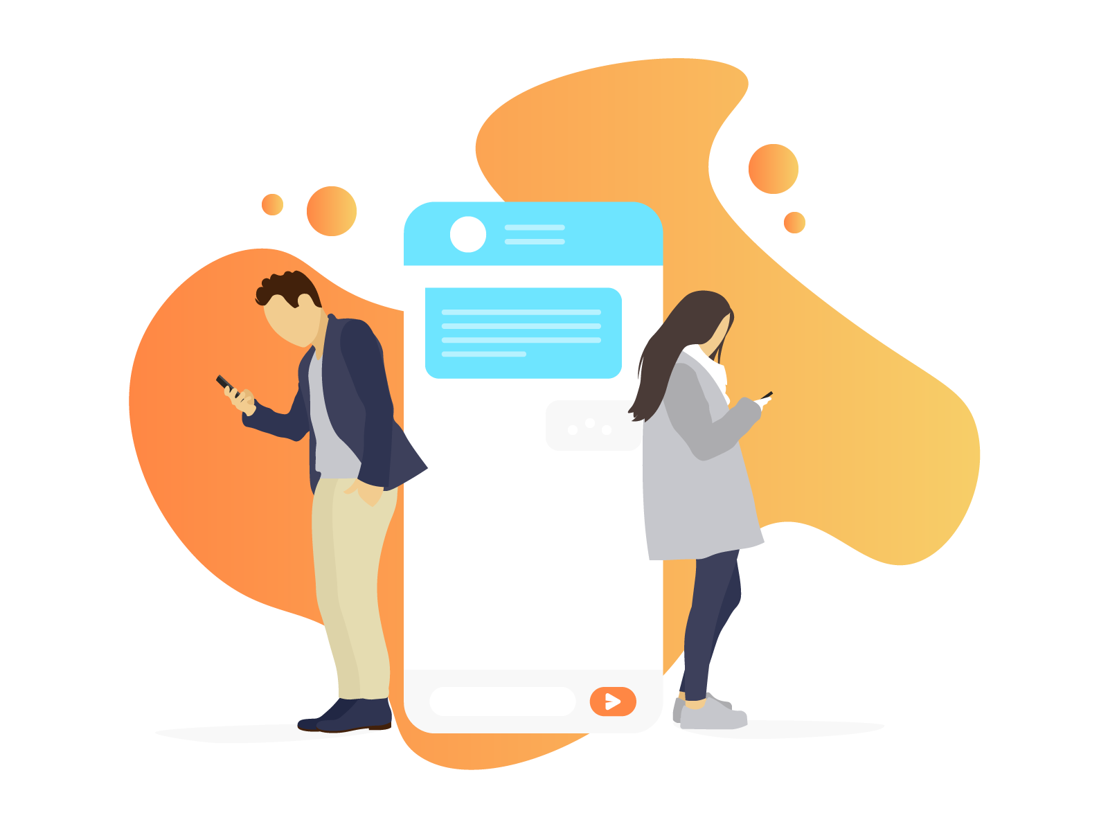 Chat App Illustration By Mark Richert On Dribbble