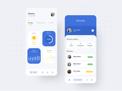 Smart Home UI app case study color concept design home interface smart smarthome typography ui user ux