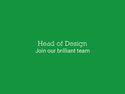 Head of Design