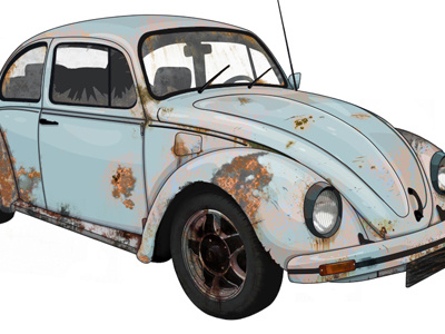 VW Beetle illustration bear beetle bug cox illustration vw
