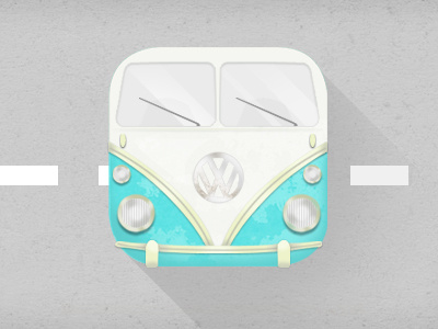 VW bus iOS app app bear bus illustration ios vw