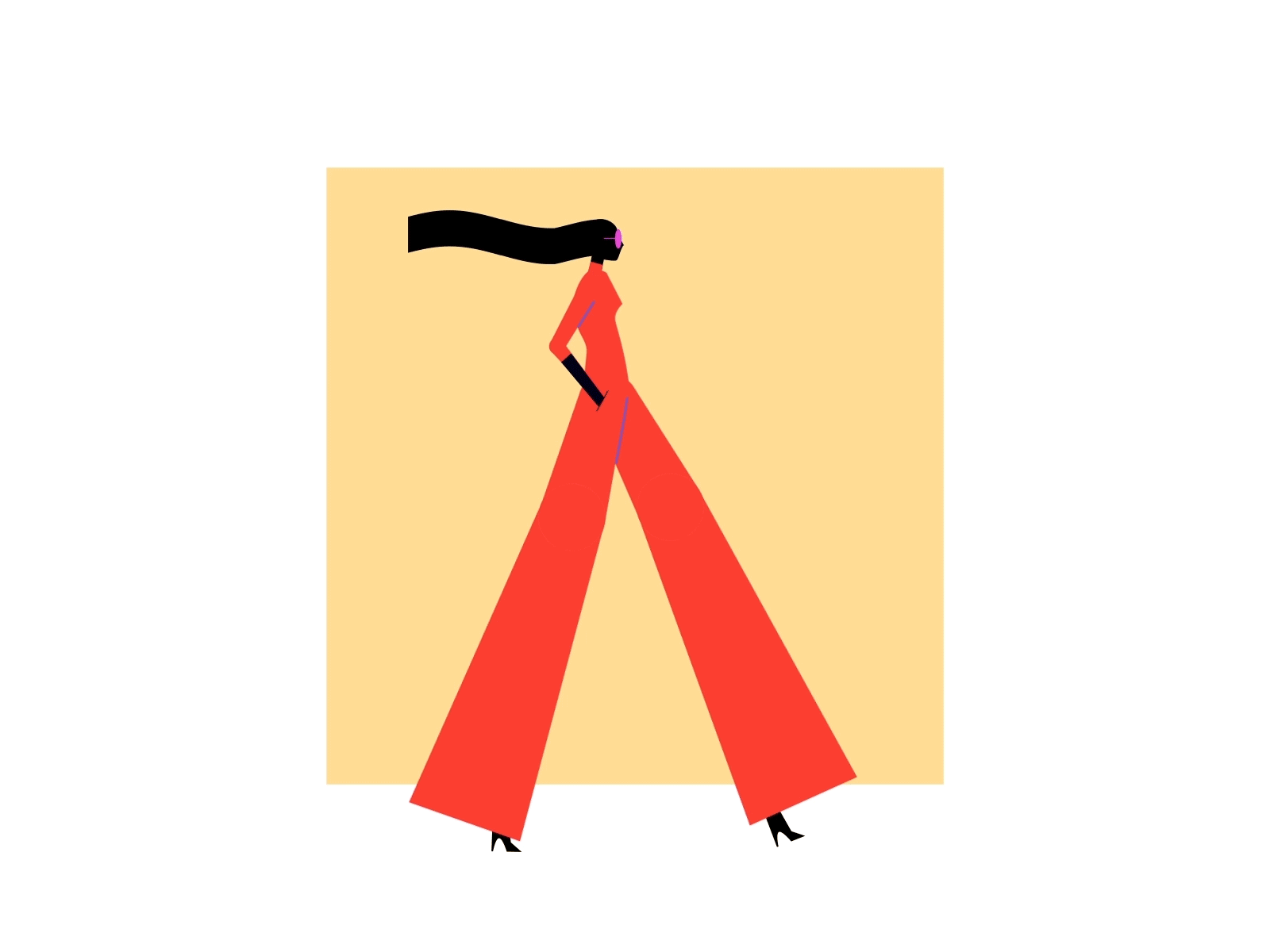 Talk the talk... walk the walk... animation branding design girl illustration minimal walkcycle woman