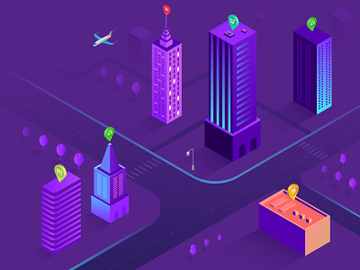 Isometric City Illustration abstract city dribbble illustraion illustration illustrator isometric landscape vector