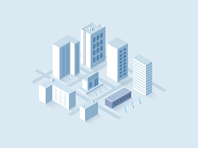 Isometric city abstract city cityscape illustraion illustration illustrator isometric isometry landscape vector