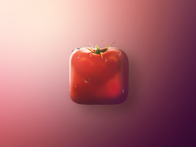 Square Tomato food fruit icon ios manipulation photoshop tomato