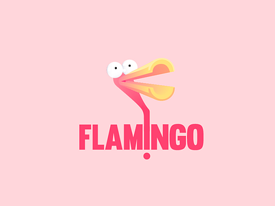 Flamingo flamingo logo logo design pink