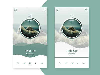 Music Player app app design beyonce color daily ui forest green music music player ui ux