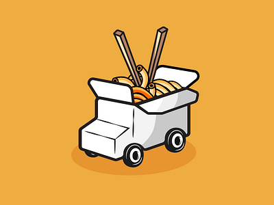 Food Truck china food truck icon illustrator japan logo noodles orange ui
