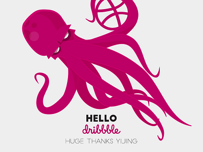 Hello Dribbble! debuts octopus