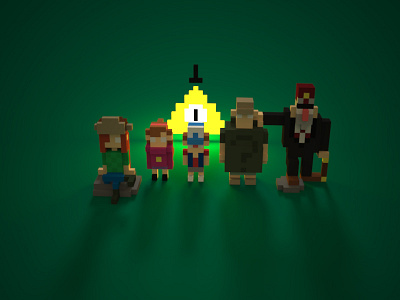 gravity falls gravityfalls magicavoxel voxel voxelart voxels