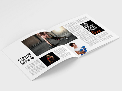 Gym Company Brochure branding brochure design editorial gym layout magazine minimal printdesign template typography workout