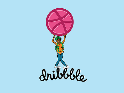 Dribbble First debut illustration