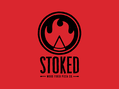 Stoked Rejected Logo Concept 3 boston branding fire identity logo pizza red stoked