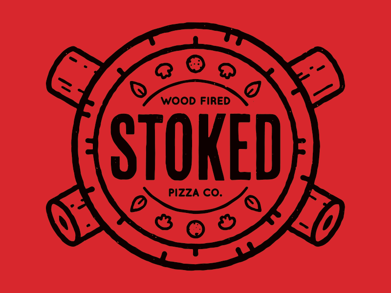 Stoked Final Logo boston branding fire identity logo pizza red stoked