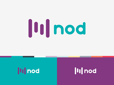 Nod Identity brand get it identity logo purple teal