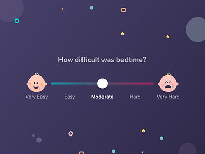 Bedtime difficulty slider app nod slider