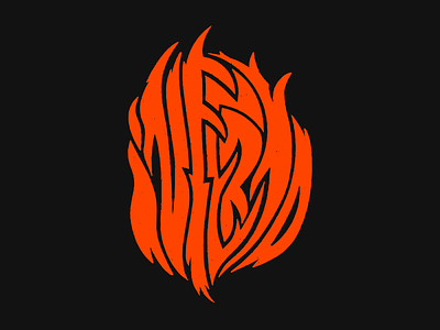 Inferno Logo drawn fire hand hand drawn logo