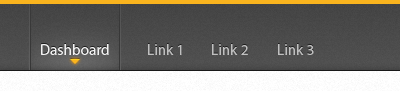 Dashboard dashboard gold grey links navigation