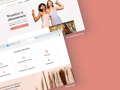 Dress rental by subscription dress ecommerce fashion figma landing design rental retail shop subscription ui ux web wireframes