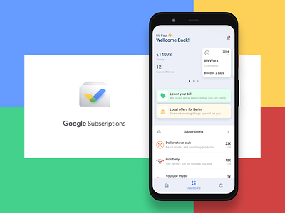 Google Subscriptions concept app concept design figma google mobile subscription ui ux