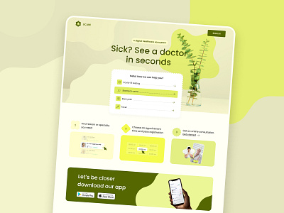 Ucare - landing page for online clinic