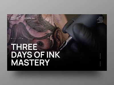 Tattoo Event Website Template For WordPress animation booking website darkui event event booking event website festival interactions landing page motion graphics onepage slider revolution tattoo tattoo website transitions upcoming events website template