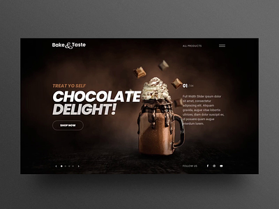 Delicious Full Width Slider for WordPress chocolate cupcakes delicious food website full width hero landing page motion motion graphics revolution slider slider slider revolution template transitions ui ux