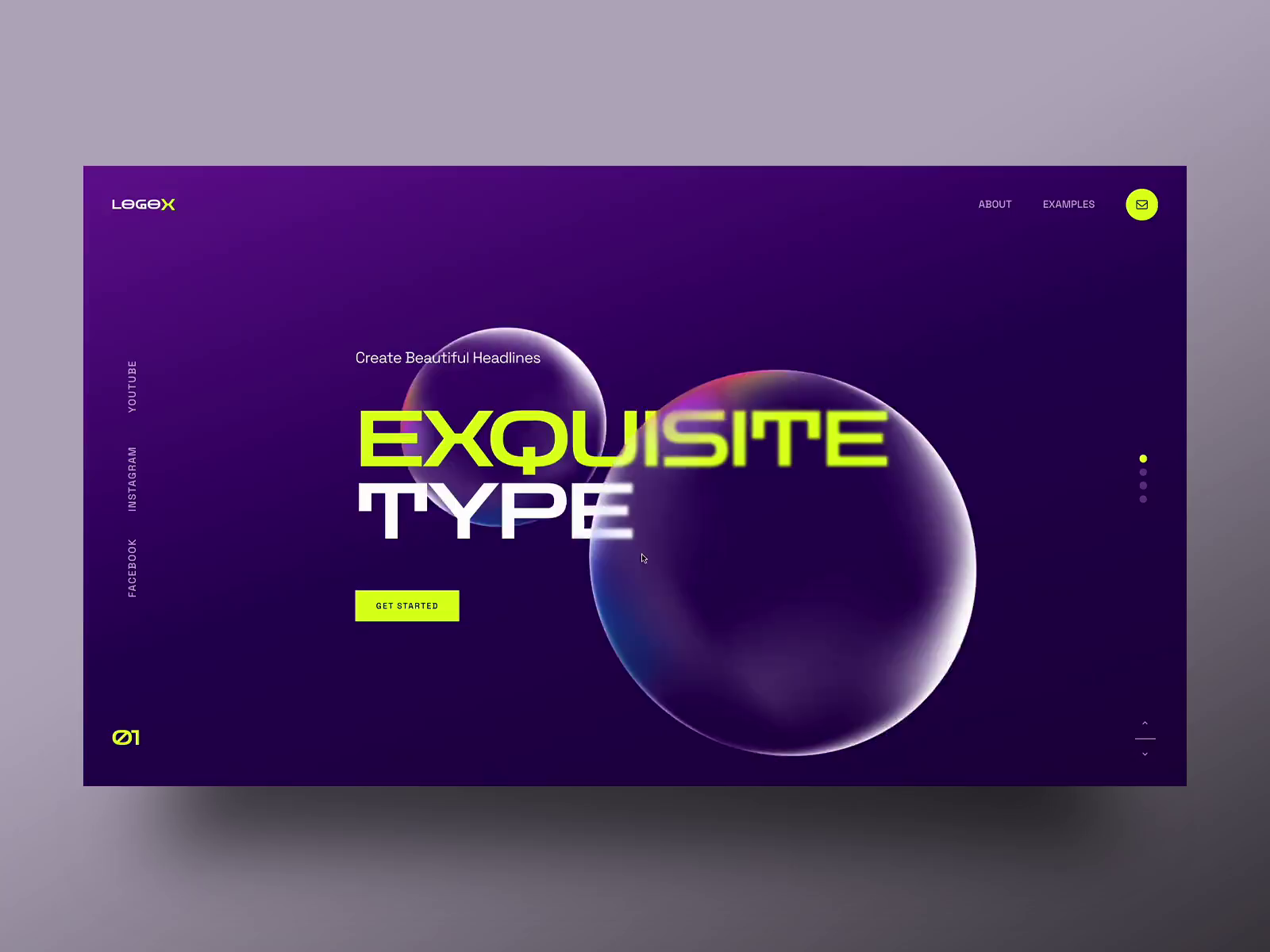 Minimal Typography site Slider for Wordpress by Slider Revolution on