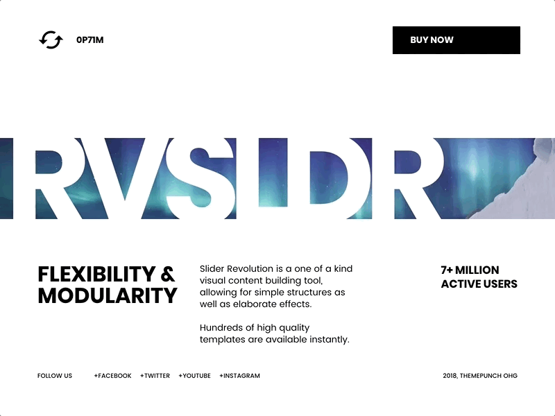 Clean Landing Page for WordPress hover effect intro landing page parallax slider slider revolution template visual editor wordpress