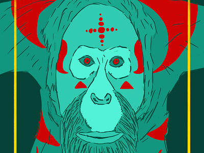 Orangutan design illustration