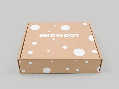 Packing Design branding clean dot minimalist modern package packing design simple snow white