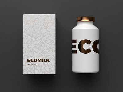 Packing Design bio branding clean eco milk minimalist package packing design simple white
