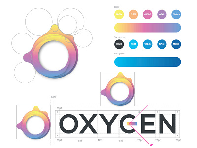 Oxygen Logo Breakdown circles gradients icon logo oxygen