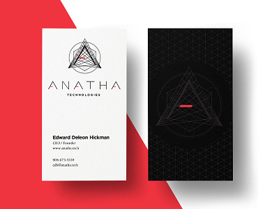 Anatha Technologies businesscard cryptocurrency design print sacredgeometry