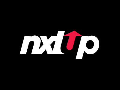 Nxtup arrow brand branding clothing commence logo red up